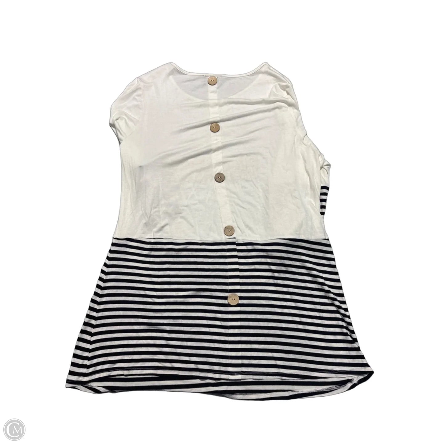 Top 3/4 Sleeve By Cme In Striped Pattern, Size: Xxl