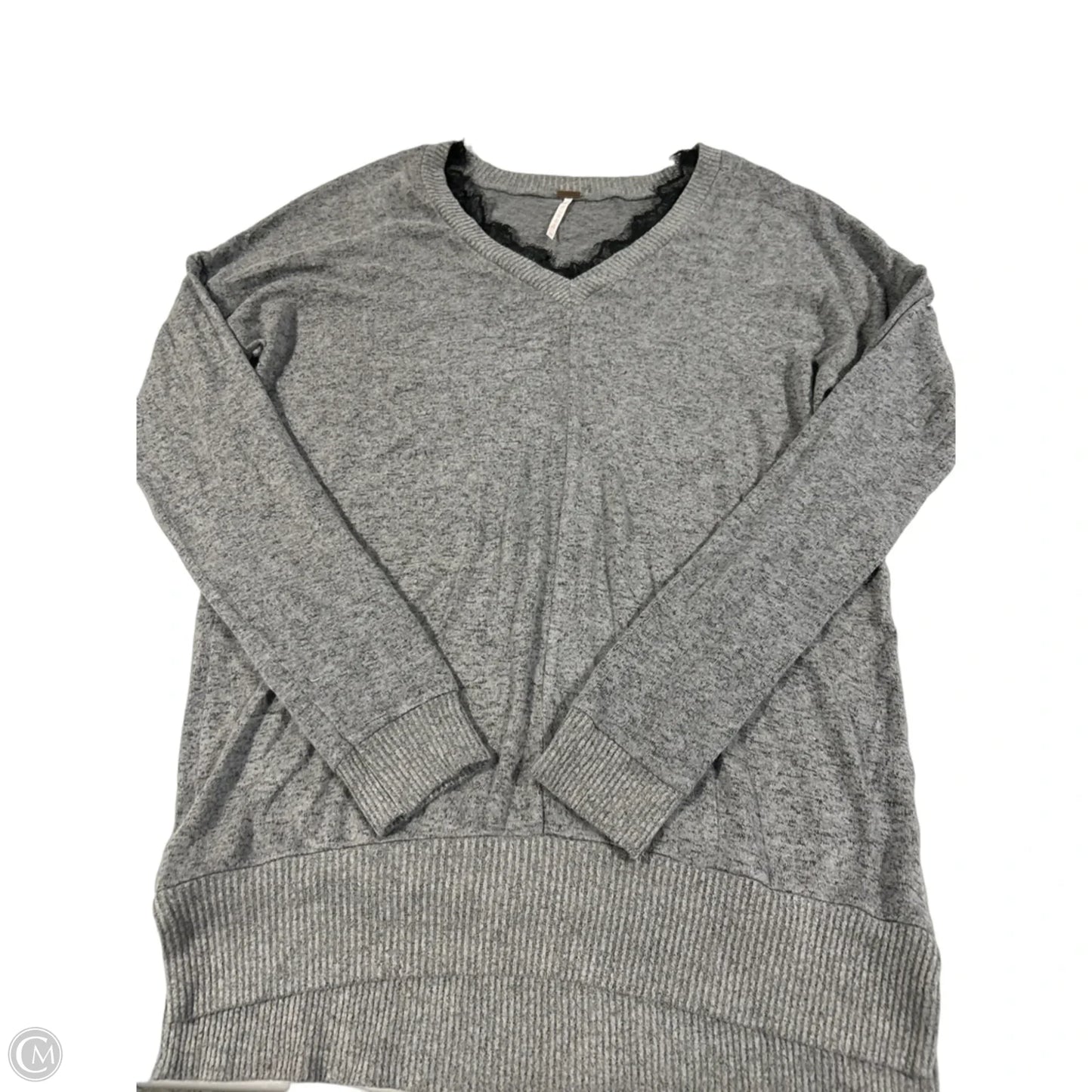 Top Long Sleeve By Poof In Grey, Size: M