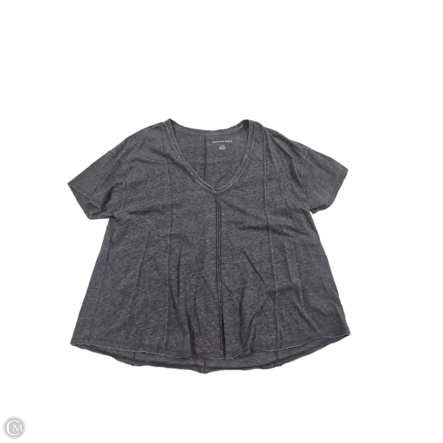 Top Short Sleeve By American Eagle In Grey, Size: S