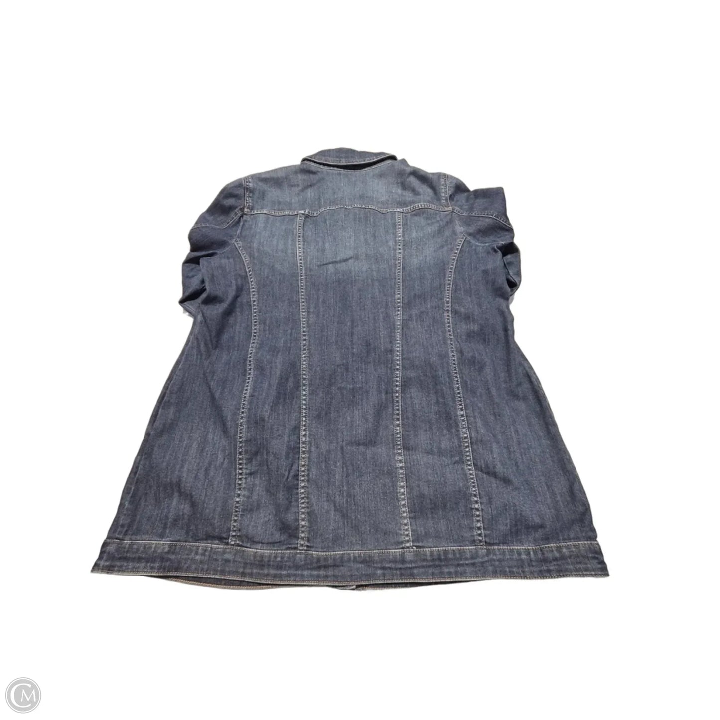 Jacket Denim By Chicos In Blue, Size: XXL
