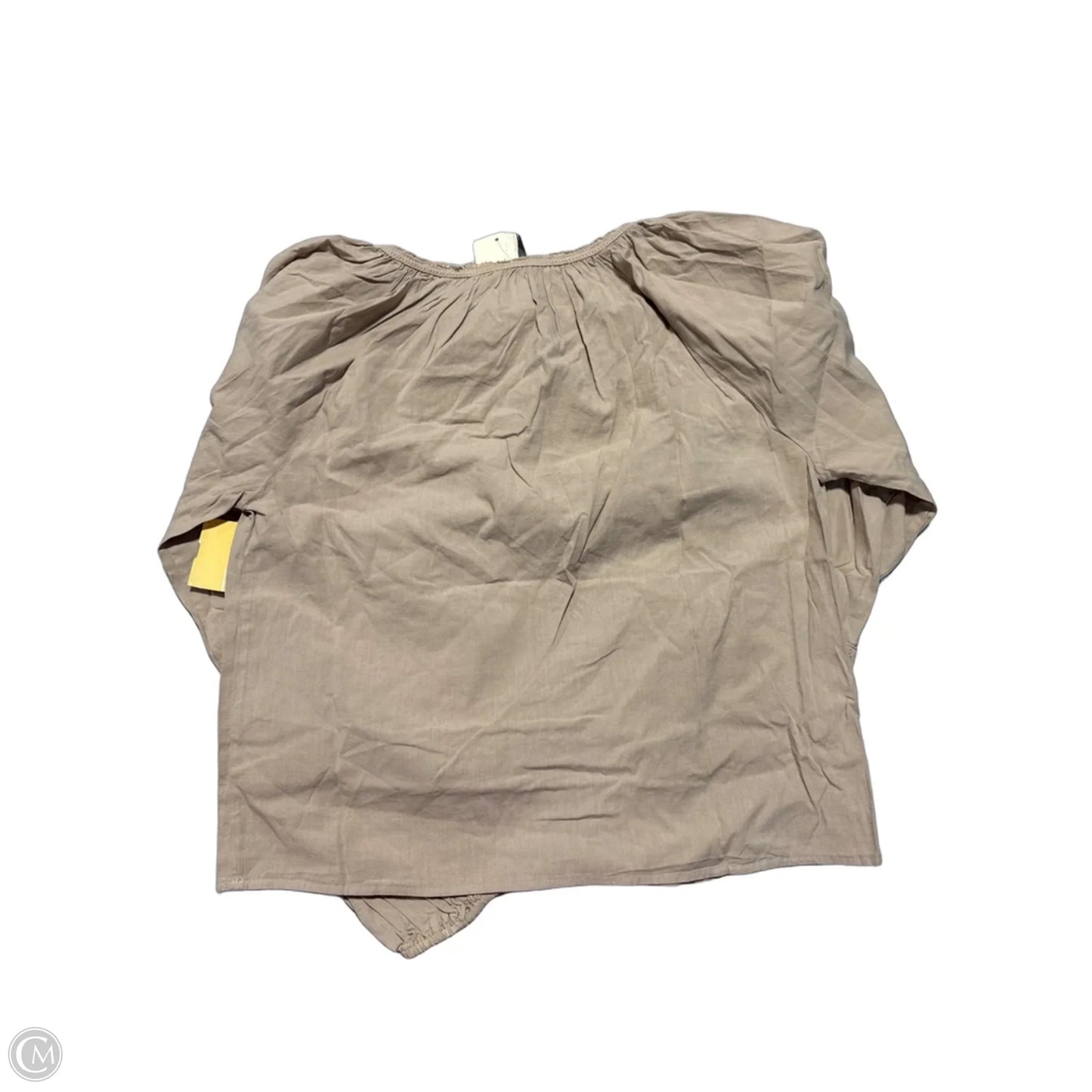 Blouse Long Sleeve By Evereve In Beige, Size: Xs