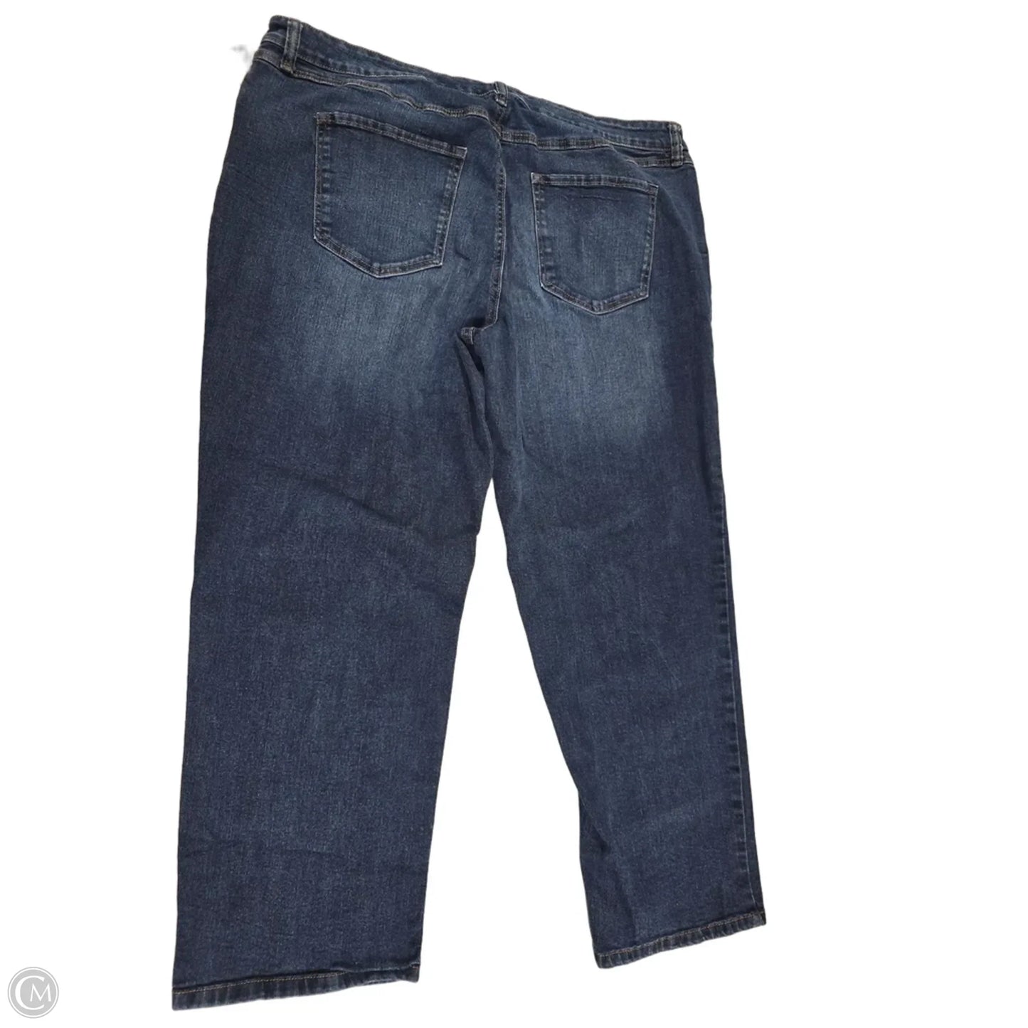 Jeans Straight By Terra & Sky In Blue Denim, Size: 20
