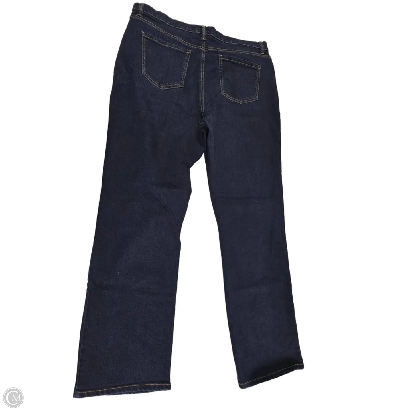 Jeans Straight By Gloria Vanderbilt In Black Denim, Size: 18