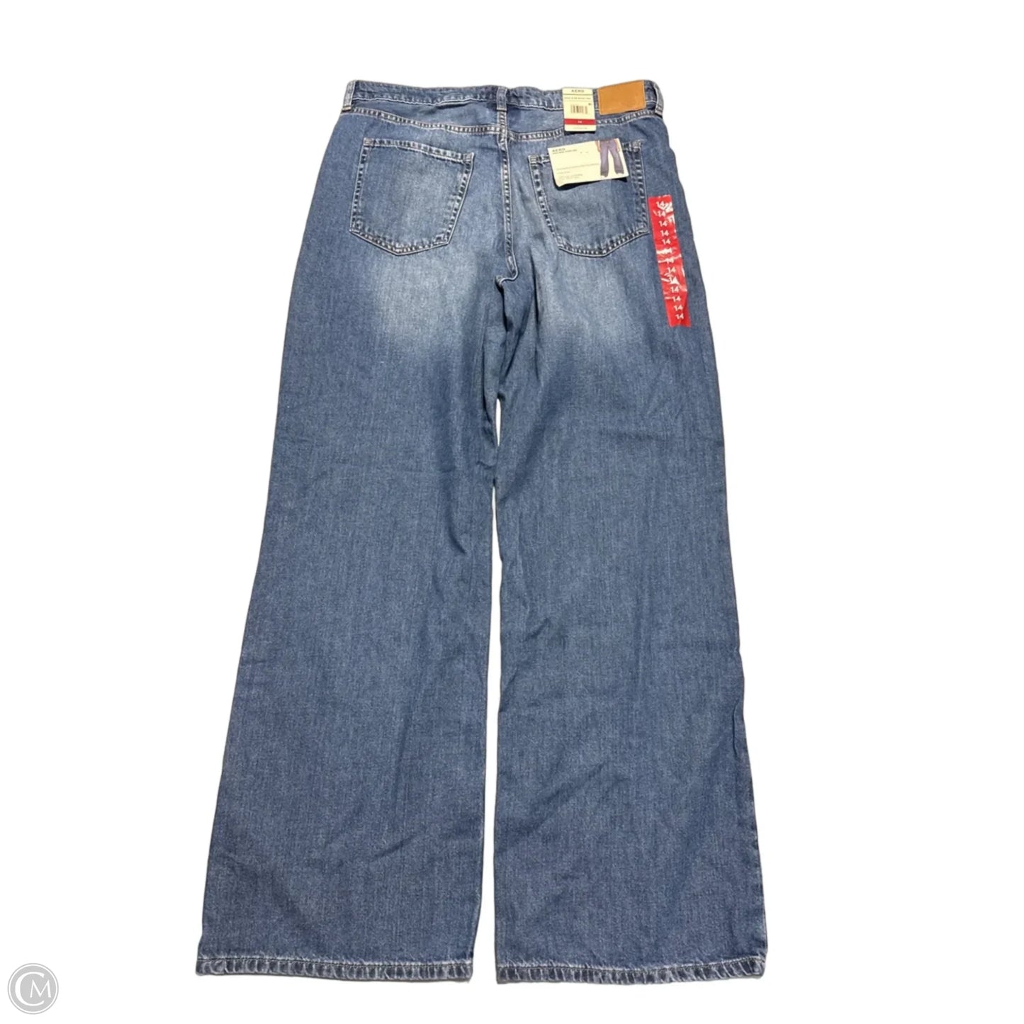 Jeans Wide Leg By Aeropostale In Blue Denim, Size: 14