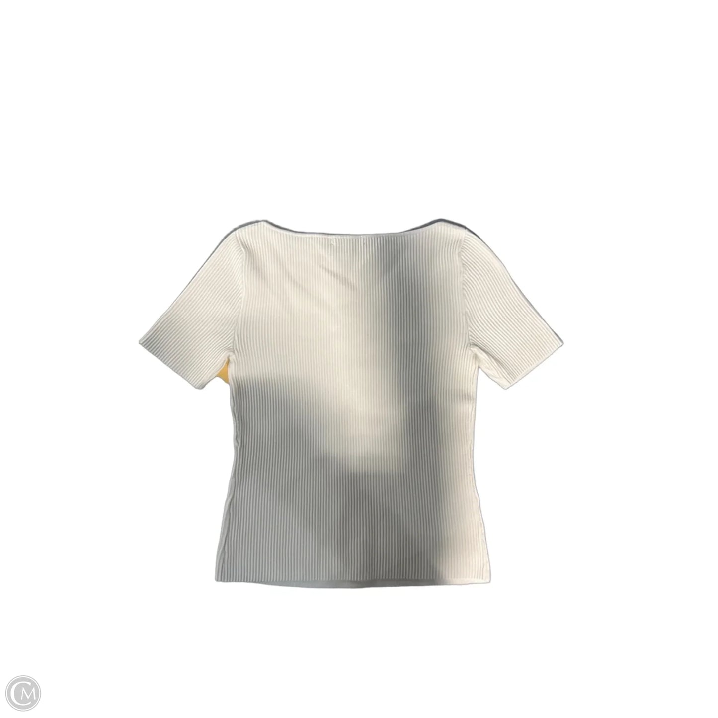Top Short Sleeve By Banana Republic In White, Size: M