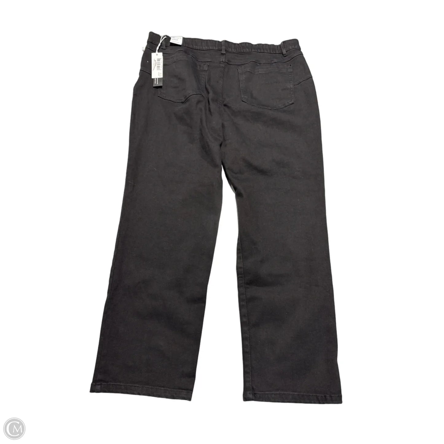 Jeans Straight By Tribal In Black Denim, Size: 20