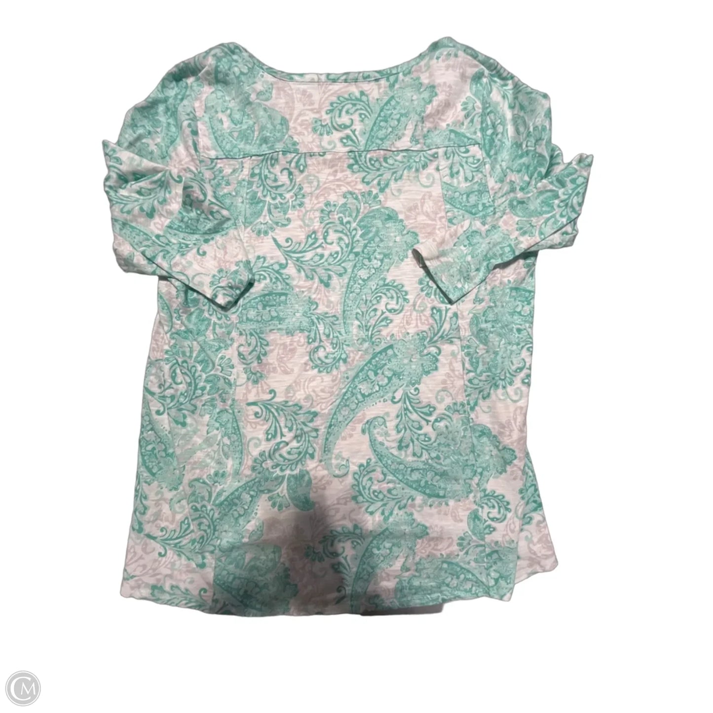Top Long Sleeve By Chicos In Teal, Size: L