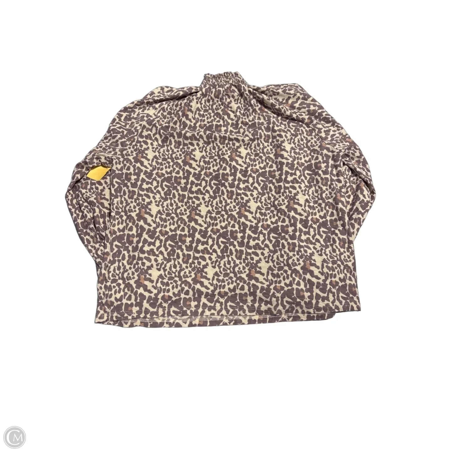 Top Long Sleeve By Nation In Animal Print, Size: M