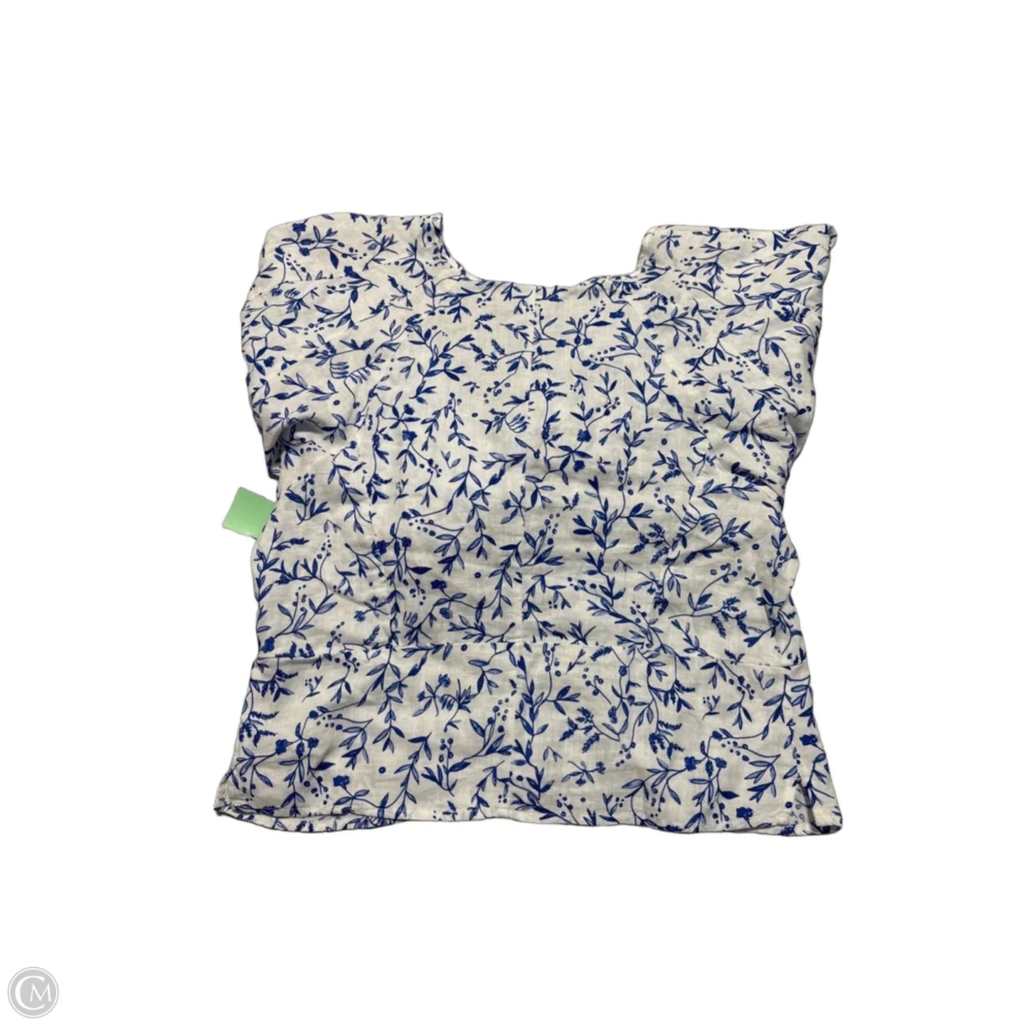 Top 3/4 Sleeve By H&m In Blue & White, Size: M