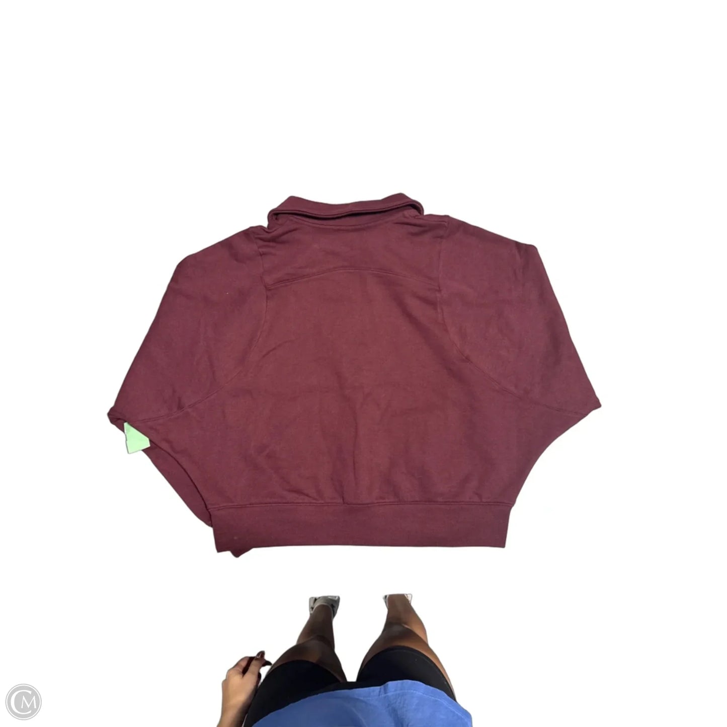 Top Long Sleeve By Wild Fable In Maroon, Size: L