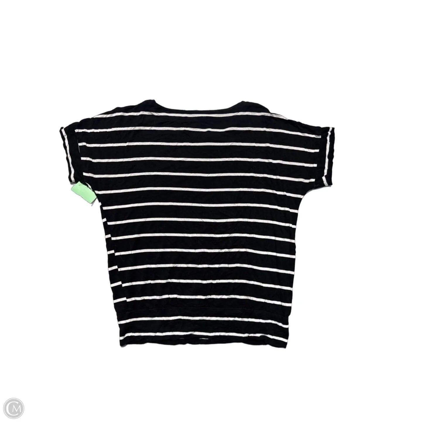 Top Short Sleeve By Cable And Gauge In Black & White, Size: M