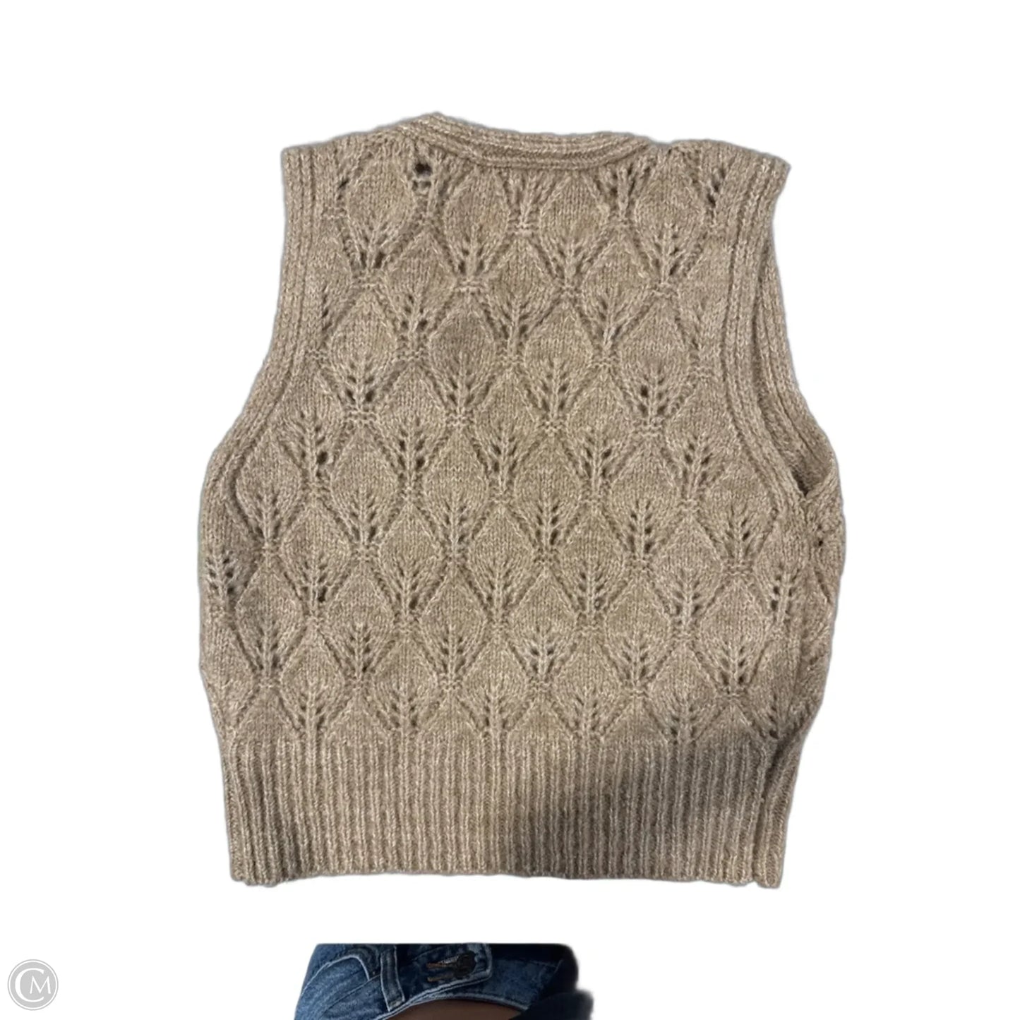 Vest Sweater By Astr In Tan, Size: M