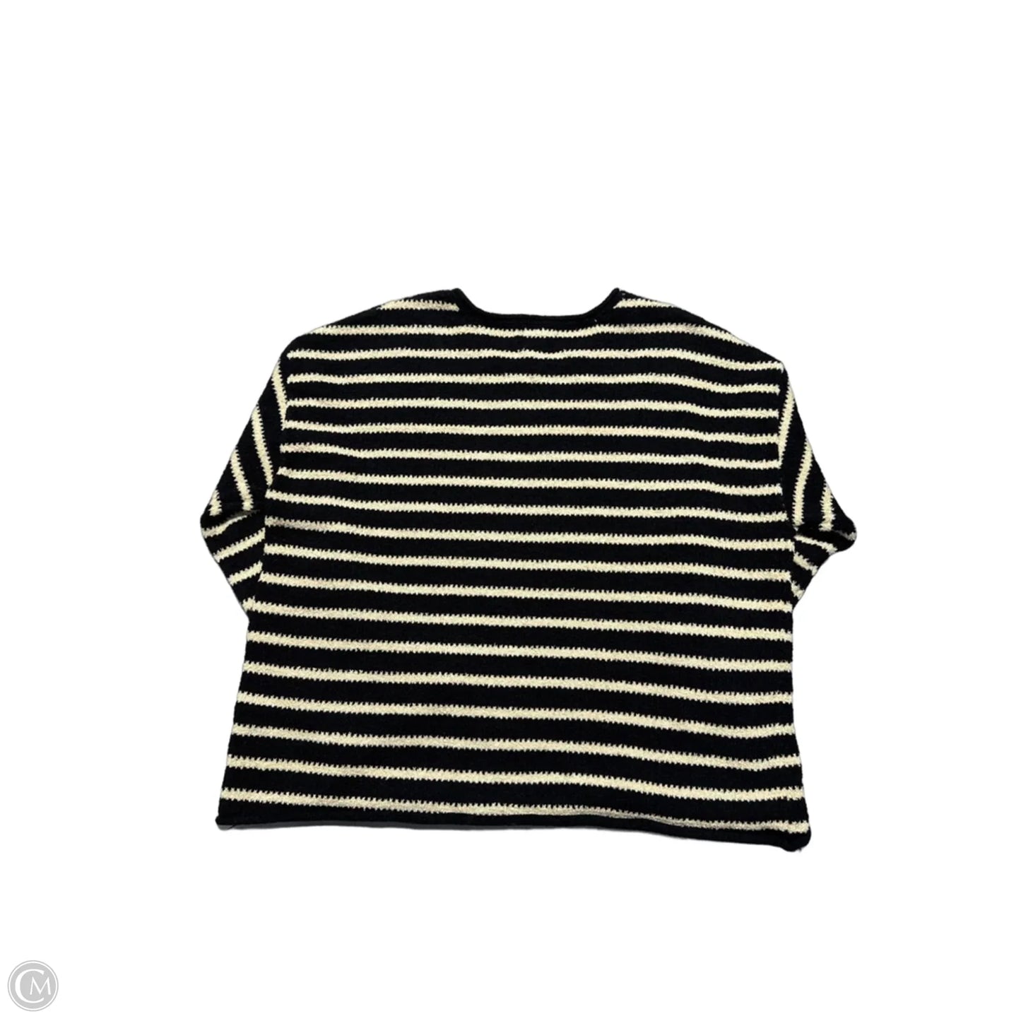 Sweater By Blu Pepper In Black & Cream, Size: L