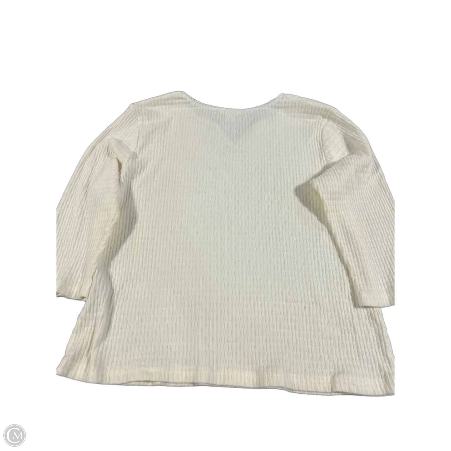 Top 3/4 Sleeve By Christopher And Banks In White, Size: Xl