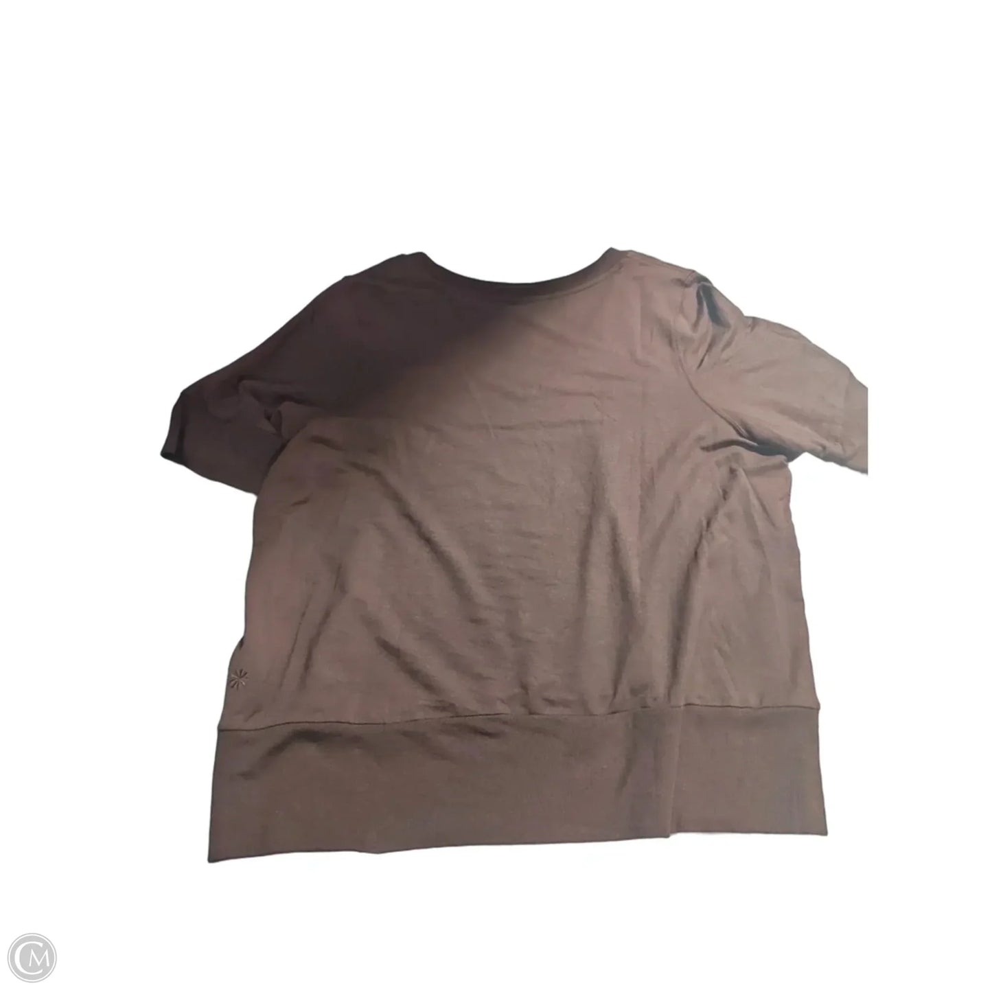 Top Short Sleeve By Athleta In Brown, Size: 1x