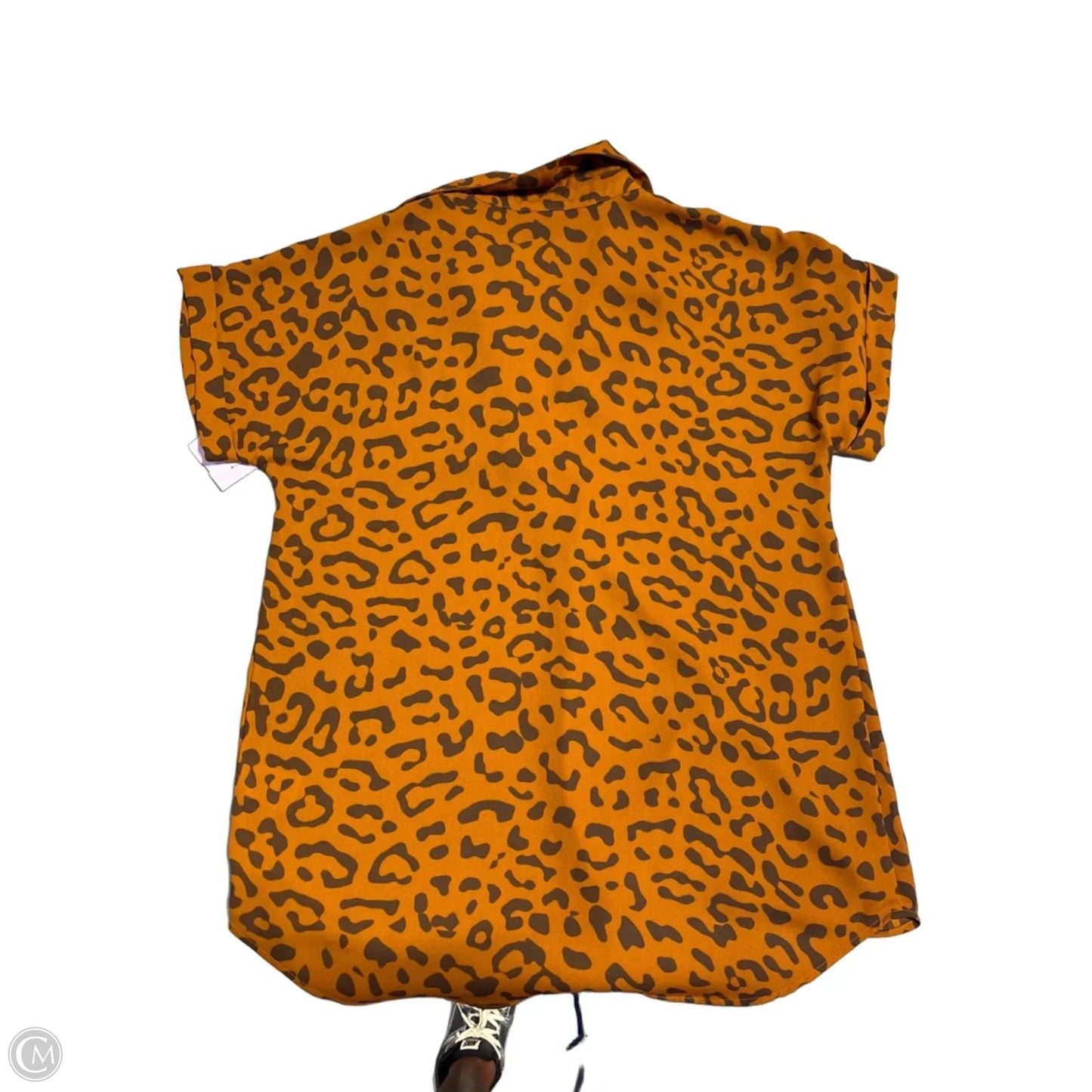 Blouse Short Sleeve By Cabi In Animal Print, Size: Xxs