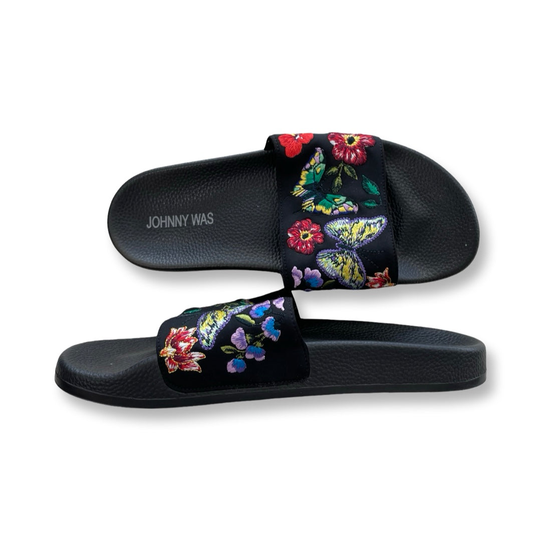 Sandals Designer By Johnny Was In Multi, Size:8