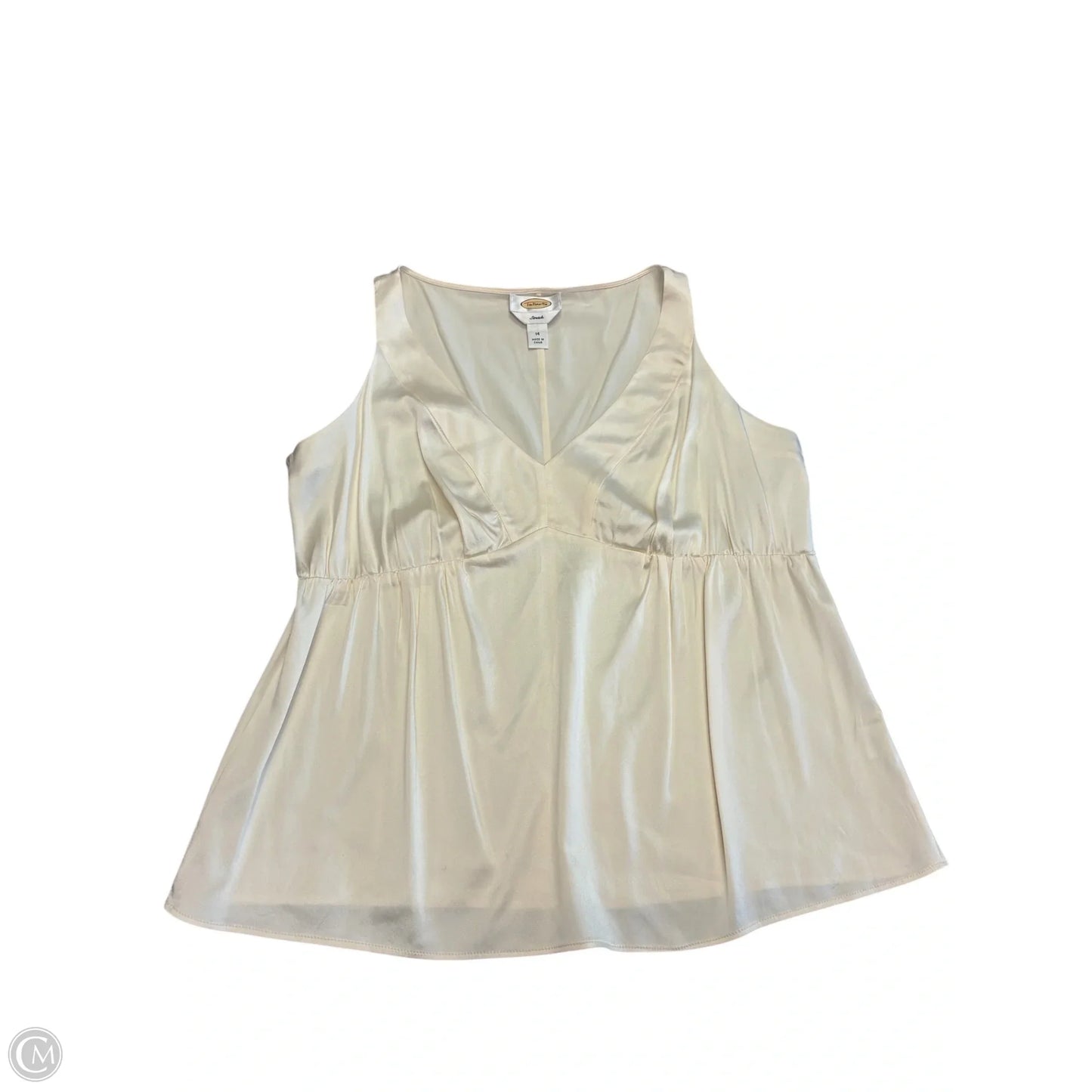 Blouse Sleeveless By Talbots In Beige, Size: Xl