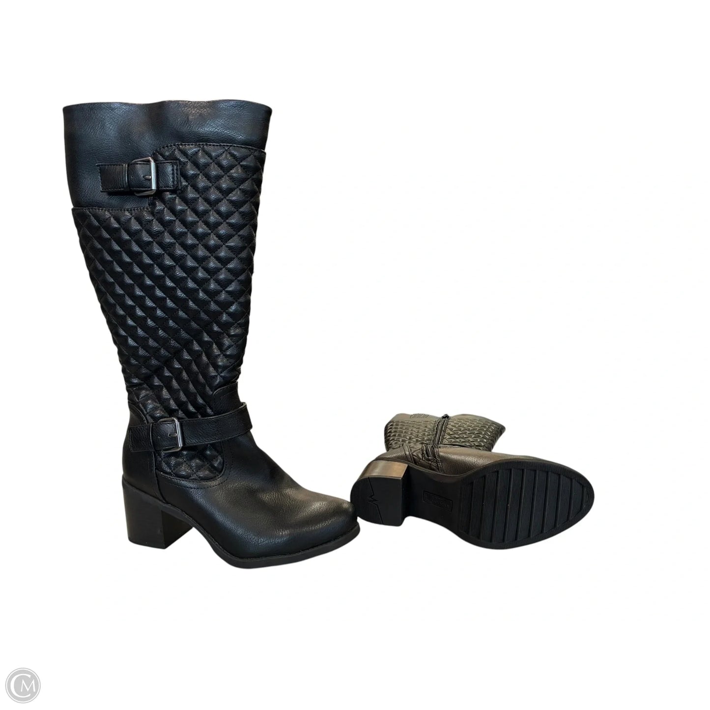 Boots Mid-calf Heels By White Mountain In Black, Size: 8