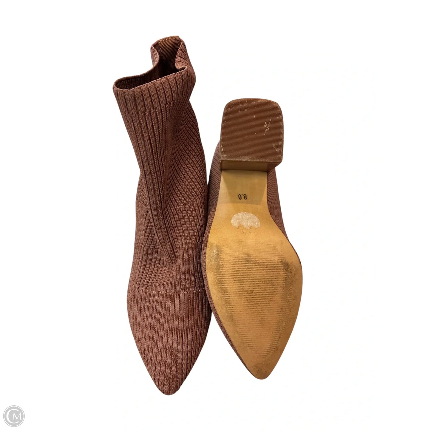 Boots Ankle Heels By Cme In Brown, Size: 8