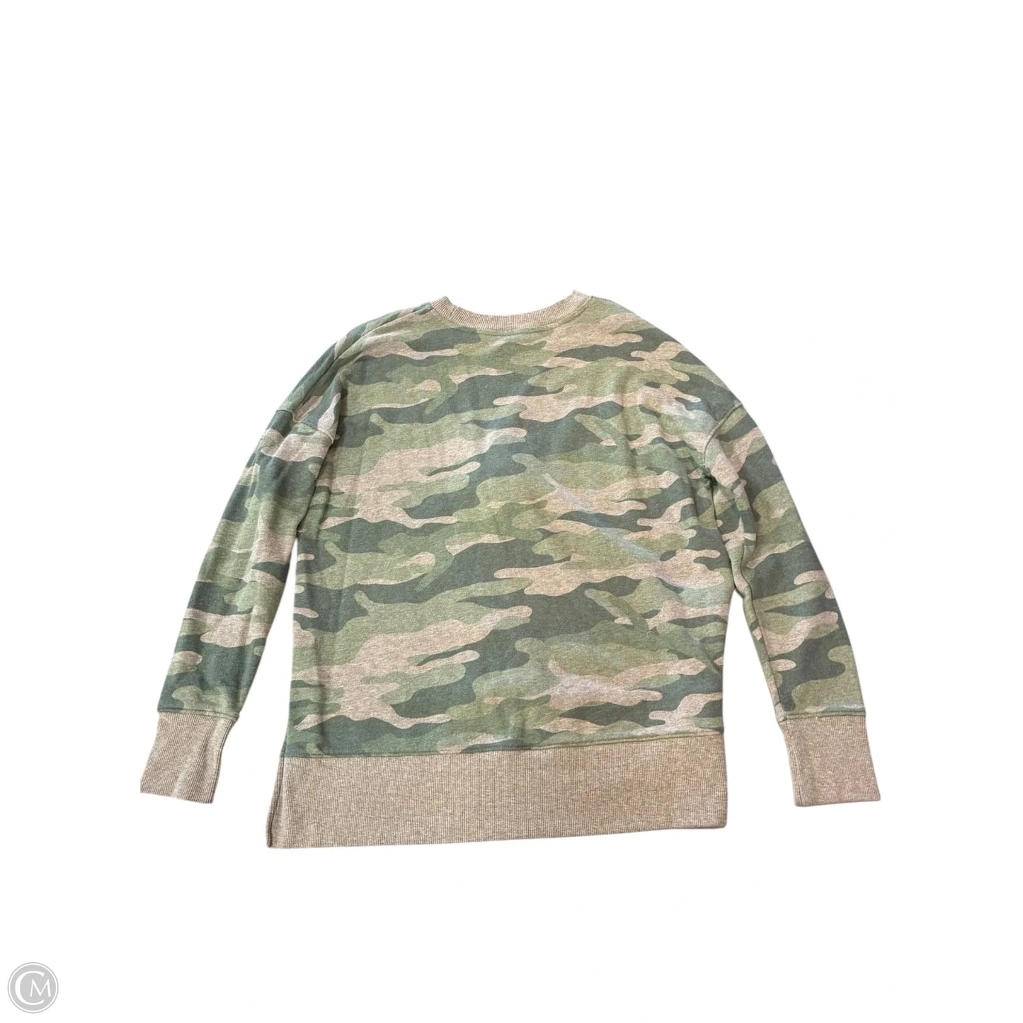 Top Long Sleeve By Time And Tru In Camouflage Print, Size: M