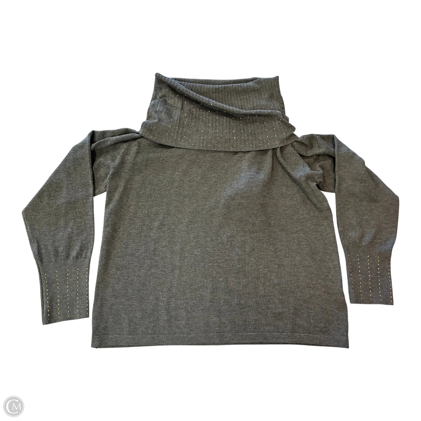 Sweater By Cmf In Gold & Grey, Size: L