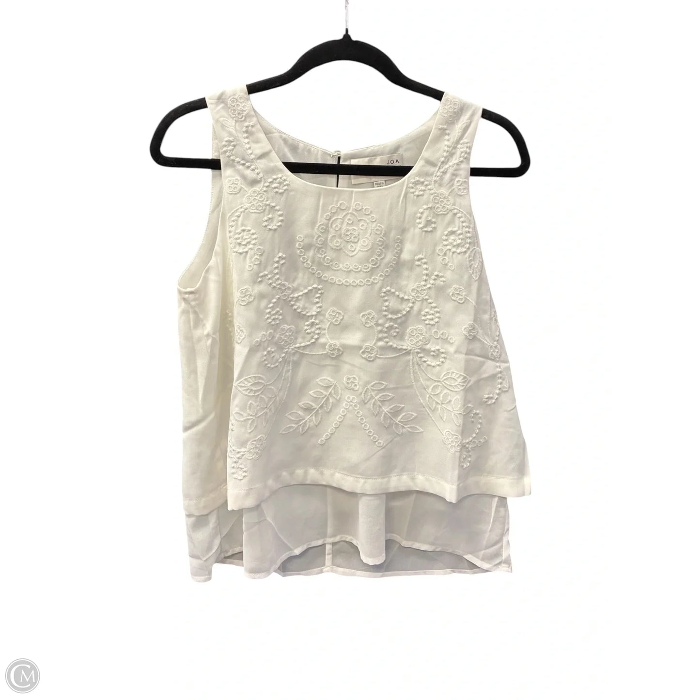 Blouse Sleeveless By Joa In White, Size: M
