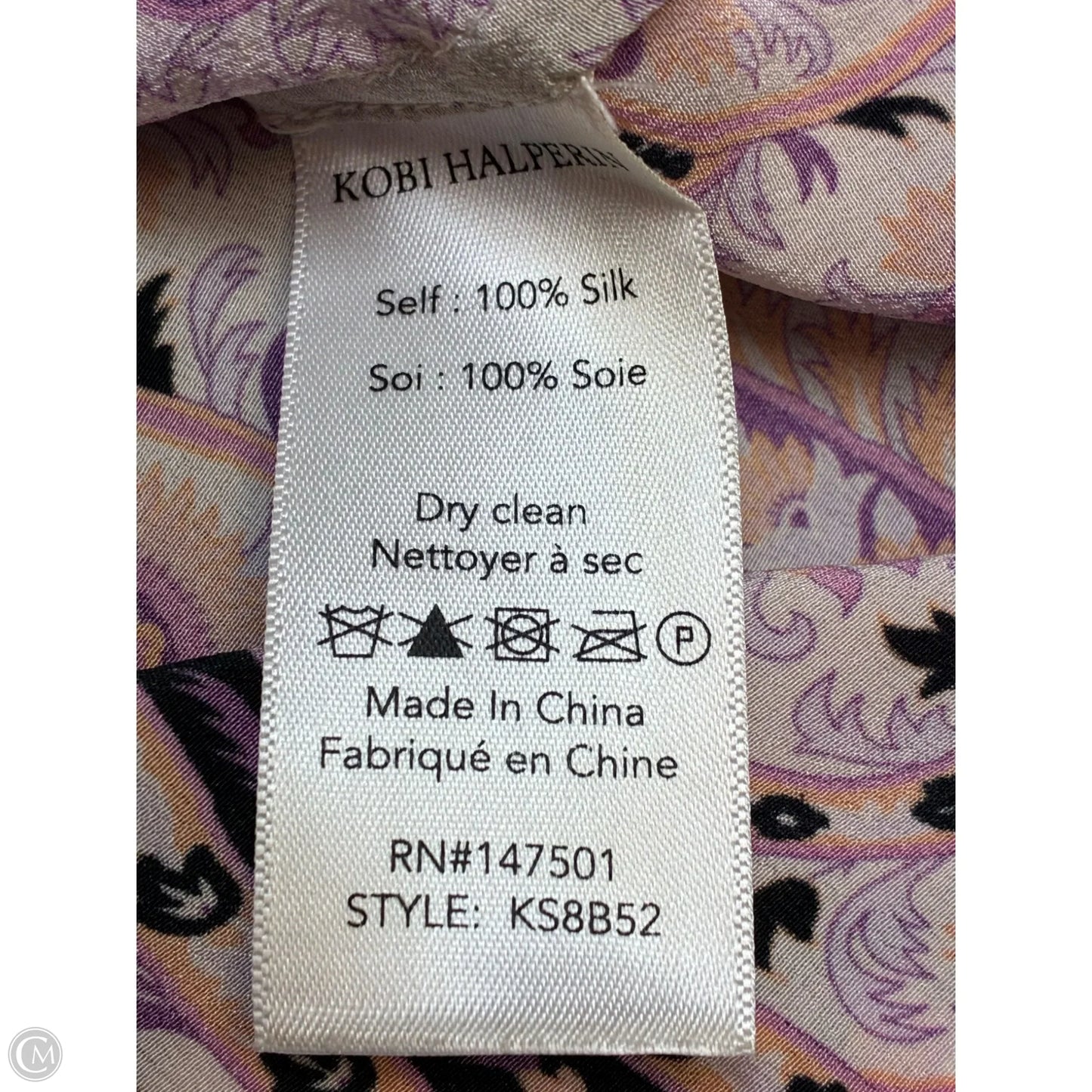 Blouse Long Sleeve By Cmf In Pink & Purple, Size: M
