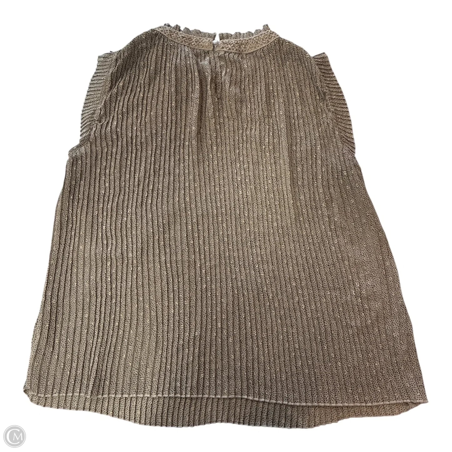 Blouse Sleeveless By Adrianna Papell In Brown, Size: S