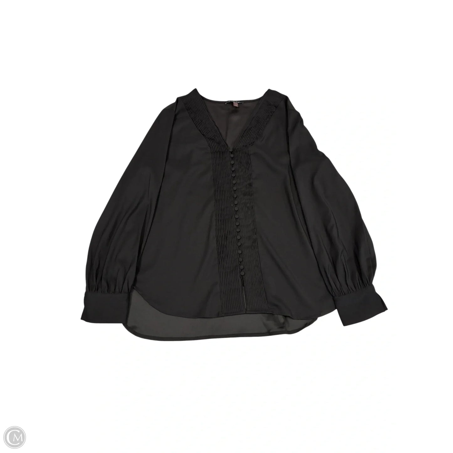 Top Long Sleeve By T Tahari In Black, Size: L