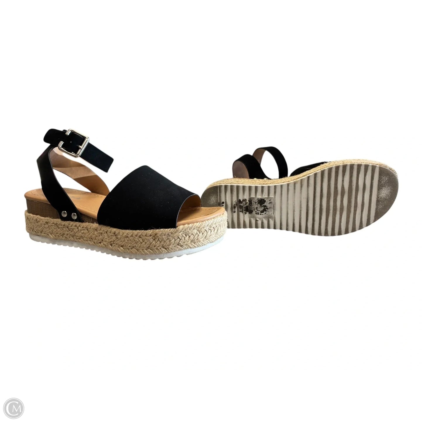 Sandals Heels Platform By Soda In Black, Size: 7.5