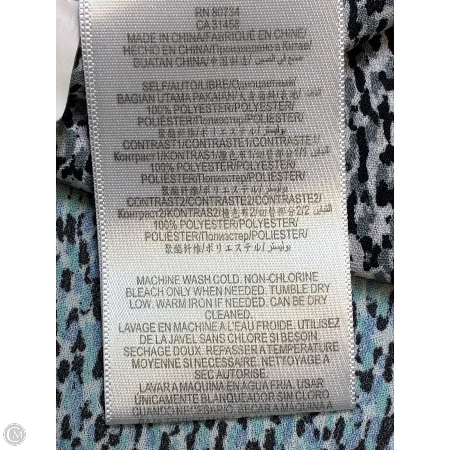 Blouse Sleeveless By Banana Republic In Blue & Grey, Size: Xs