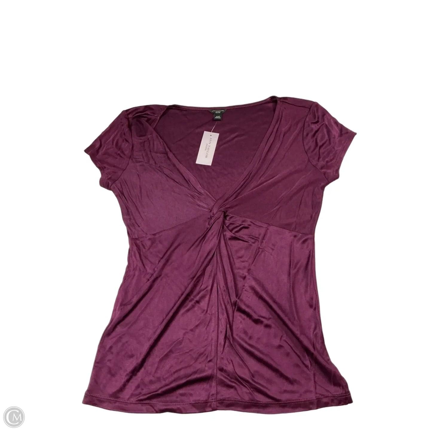 Top Short Sleeve By Ann Taylor In Purple, Size: Xsp