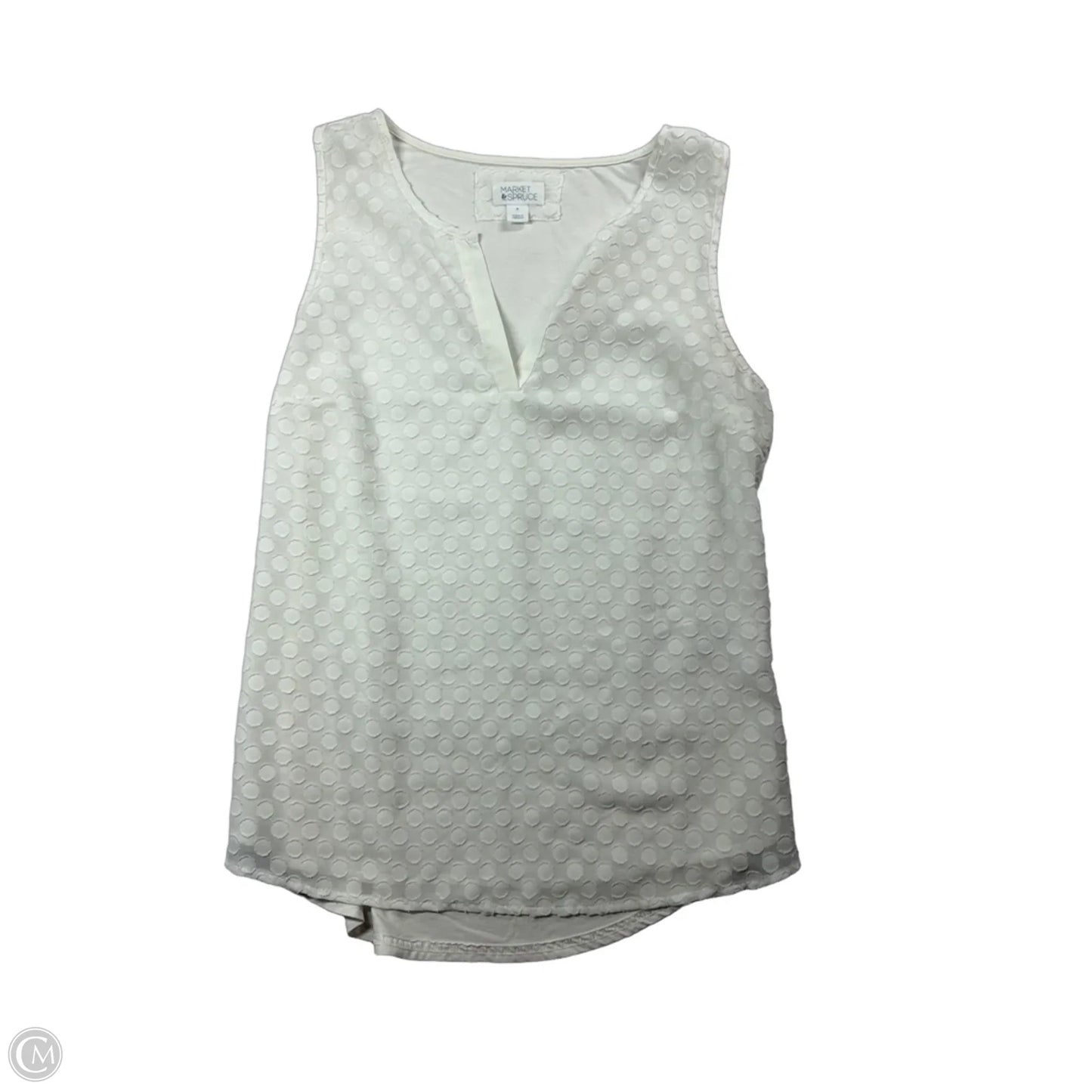 Top Sleeveless By Market & Spruce In White, Size: M