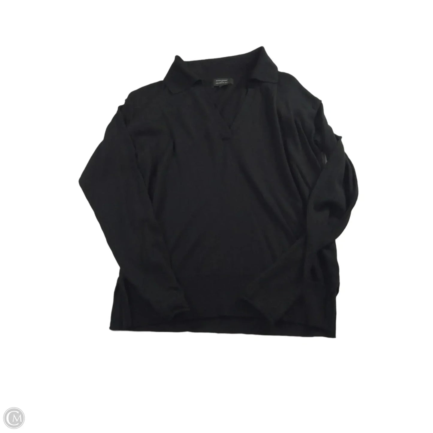 Top Long Sleeve By Banana Republic In Black, Size: S