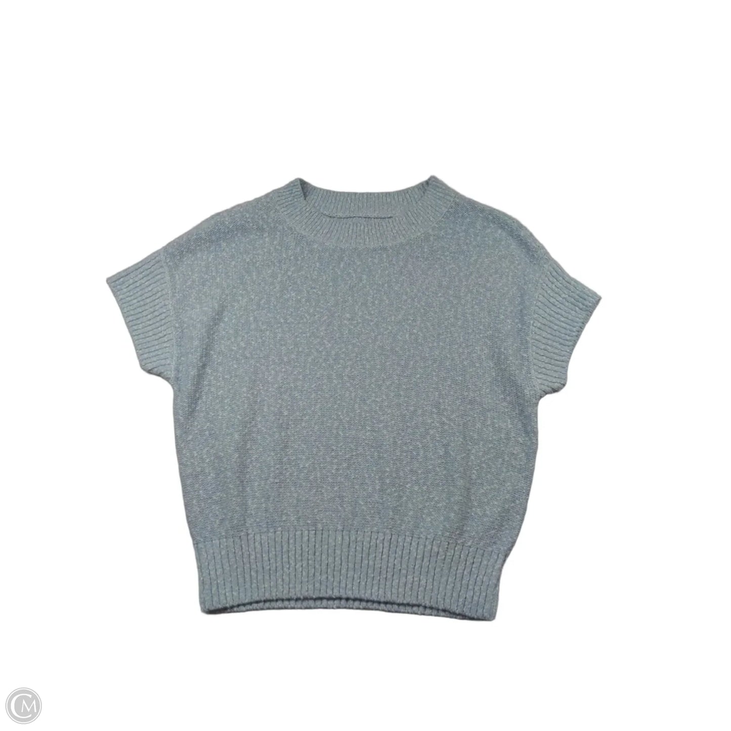 Sweater Short Sleeve By Loft In Blue, Size: S