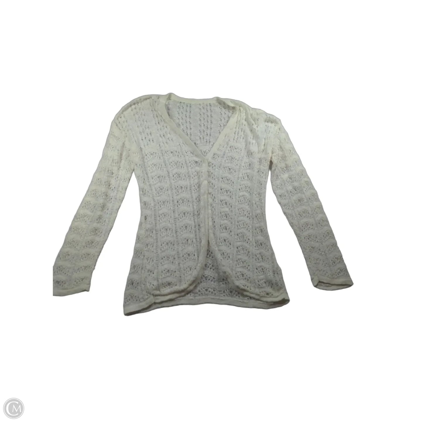 Cardigan By Clothes Mentor In White, Size: M