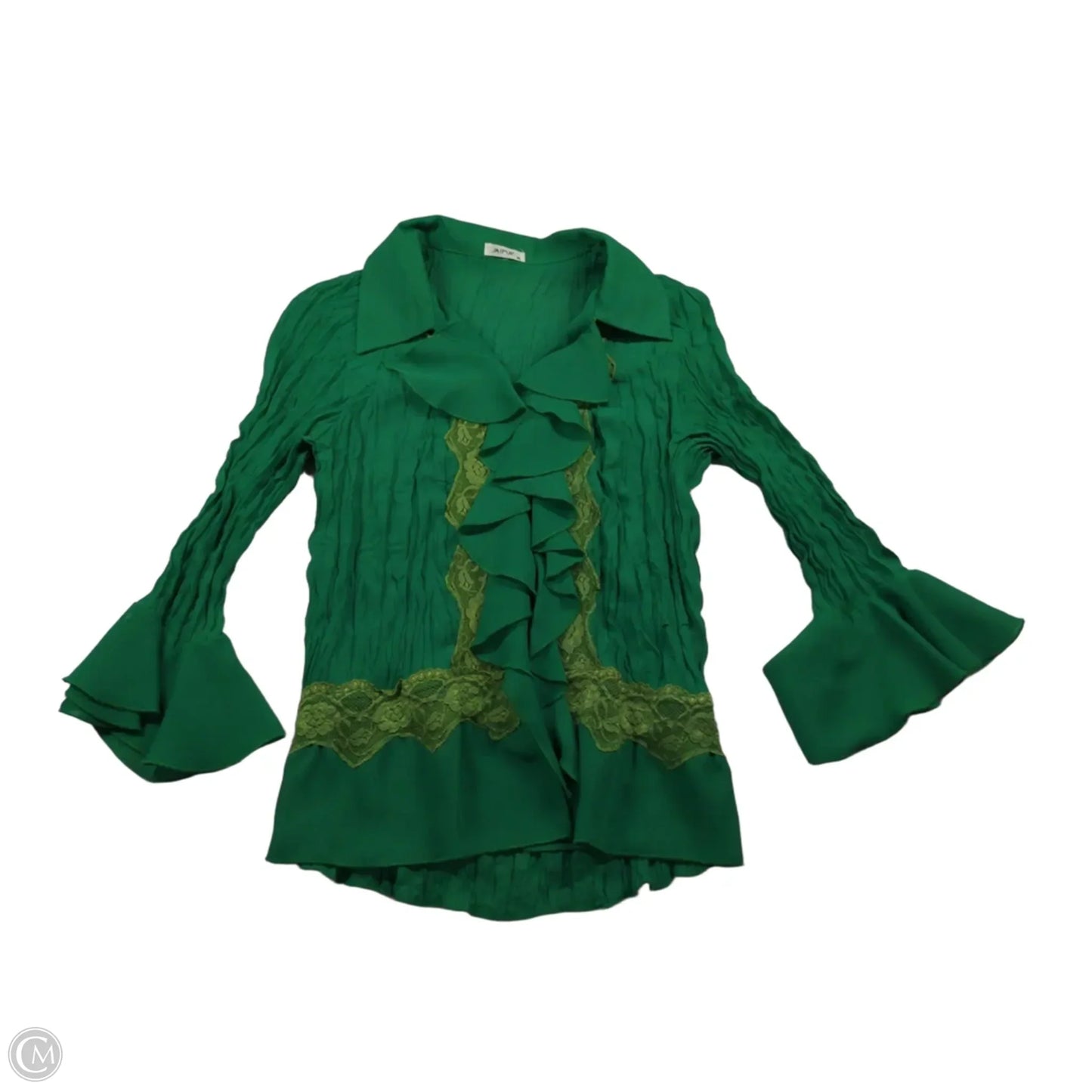 Top Long Sleeve By Jaipur In Green, Size: Xl
