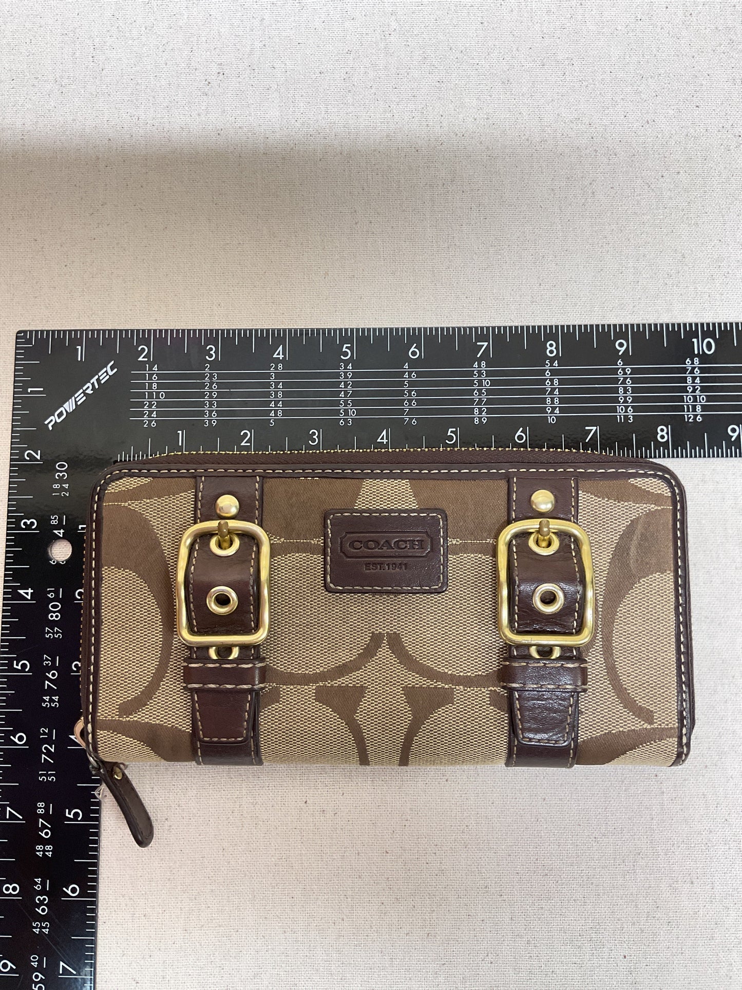 Wallet Designer By Coach In Brown, Size:Medium