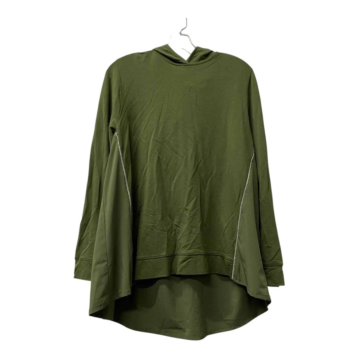Athletic Sweatshirt Hoodie By Zenergy By Chicos In Green, Size:Xl