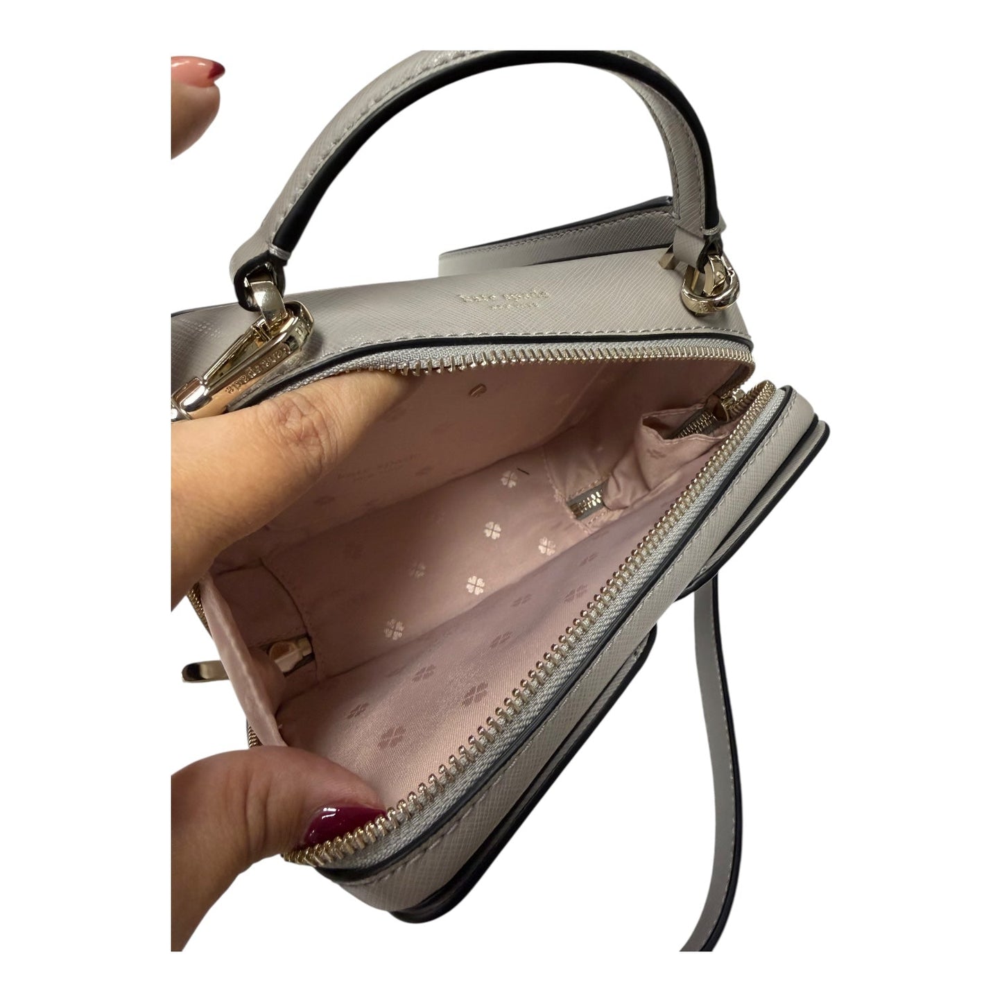 Crossbody Designer By Kate Spade In Black & Grey, Size:Small