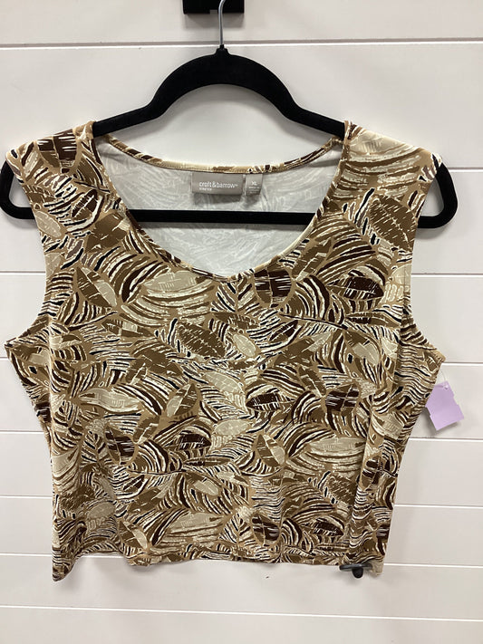 Top Sleeveless By Croft And Barrow In Brown, Size:Xl