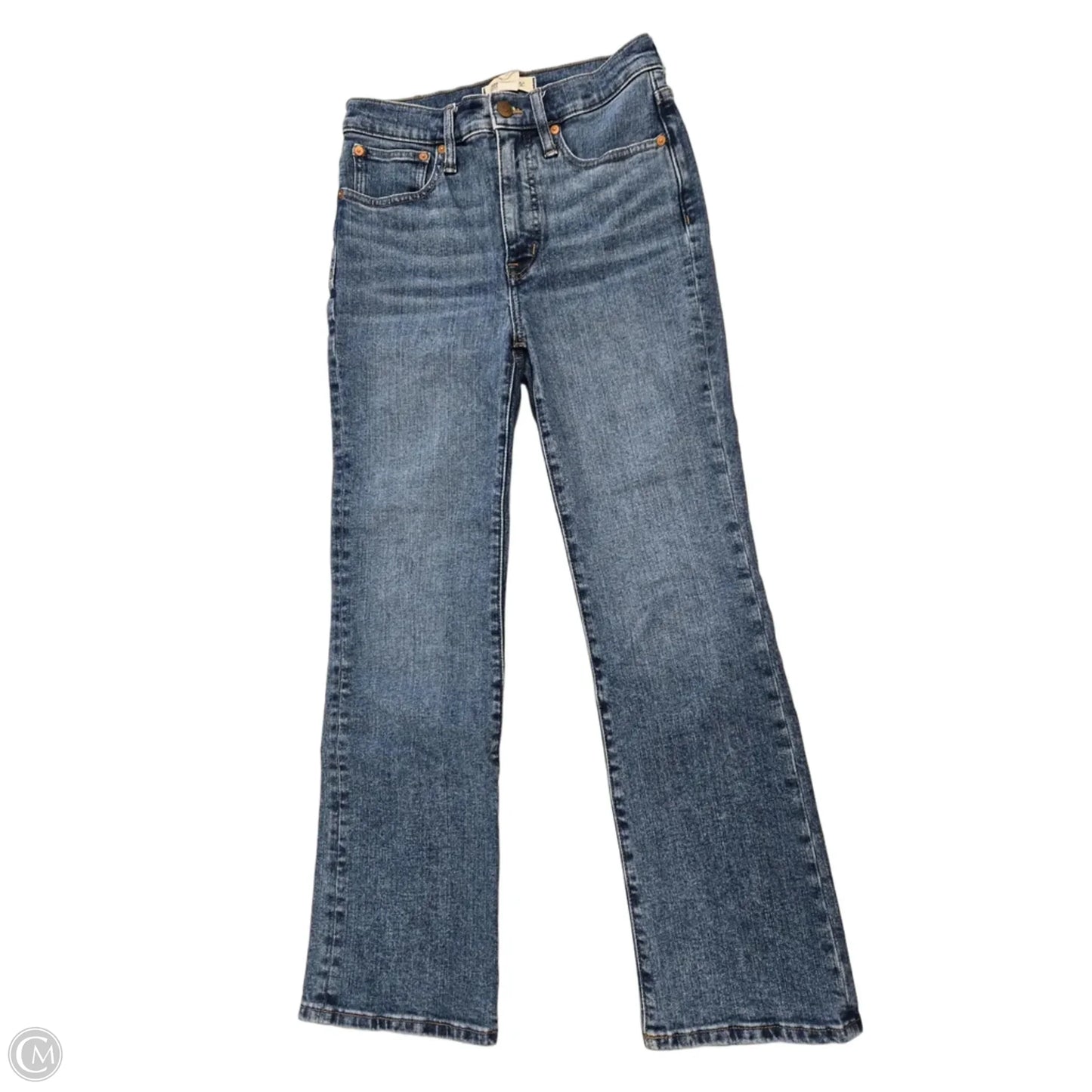 Jeans Boot Cut By Madewell In Blue Denim, Size: 0