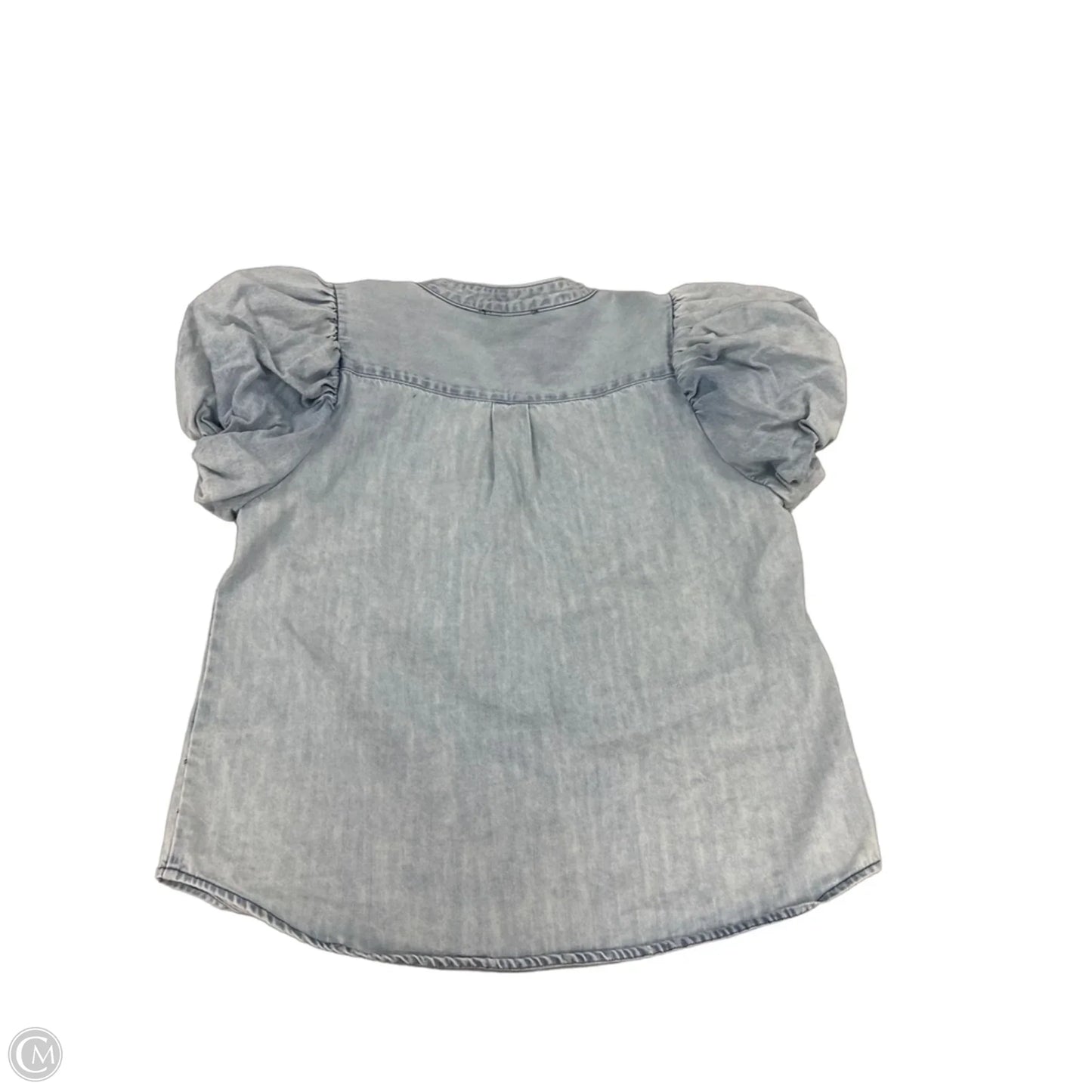 Top Short Sleeve By Cmc In Blue Denim, Size: M