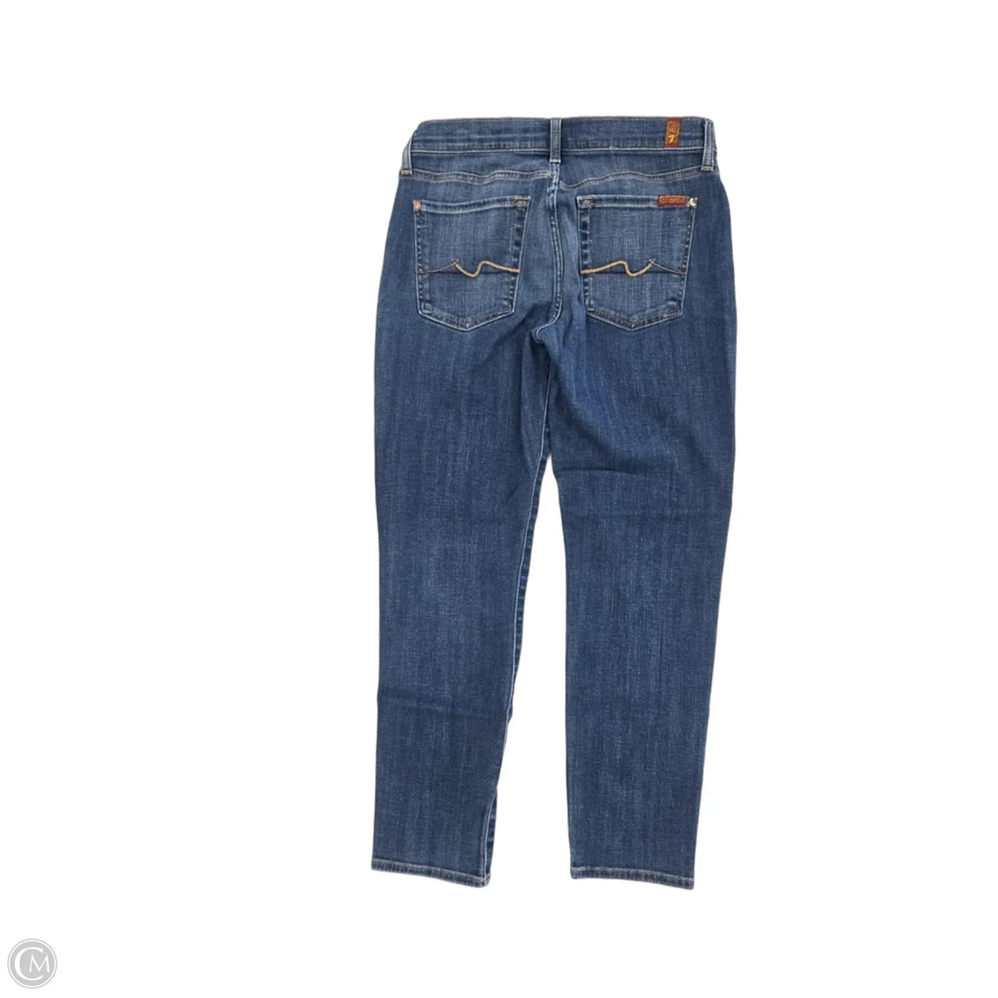 Jeans Skinny By 7 For All Mankind In Blue Denim, Size: 4