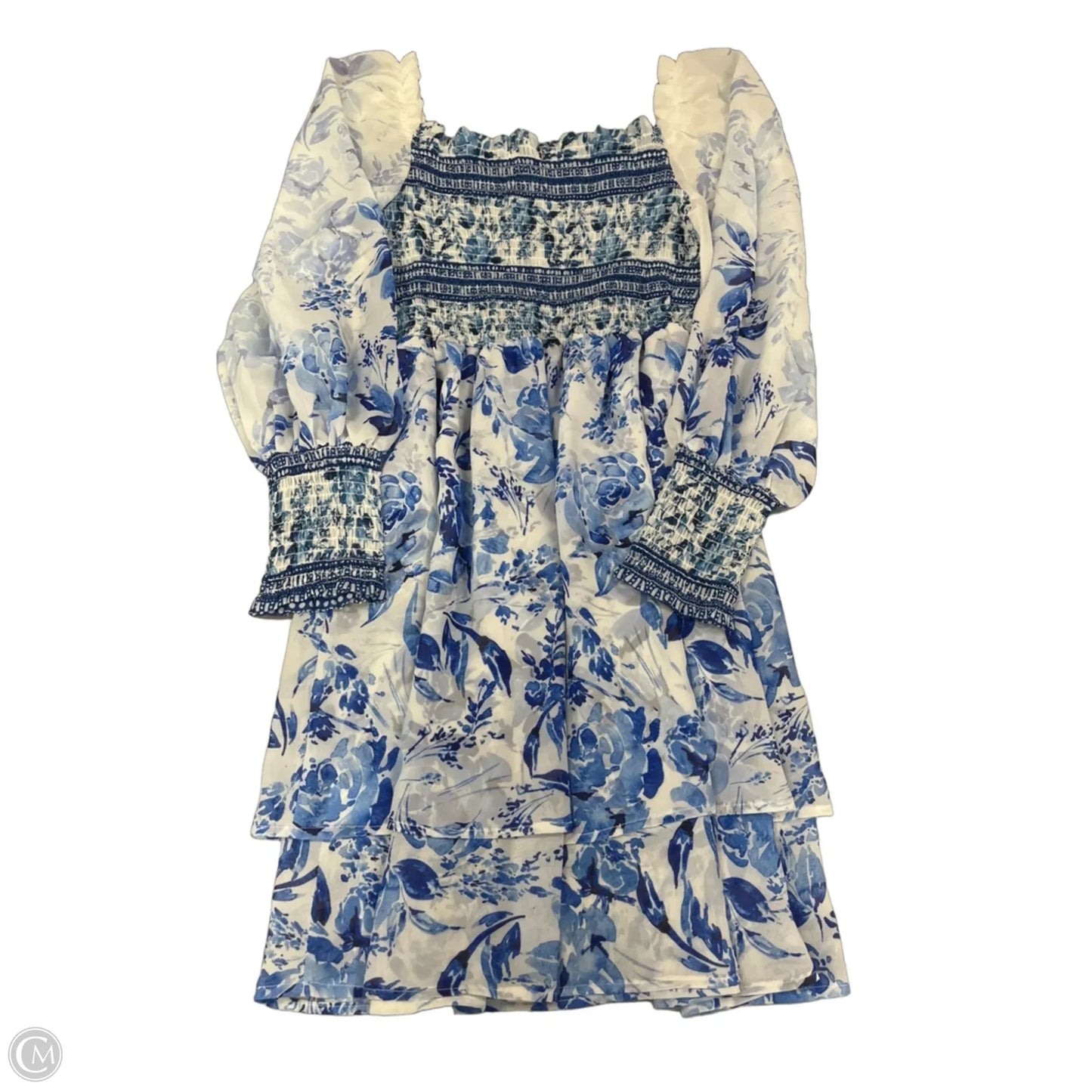Dress Casual Short By Cme In Blue & White, Size: S
