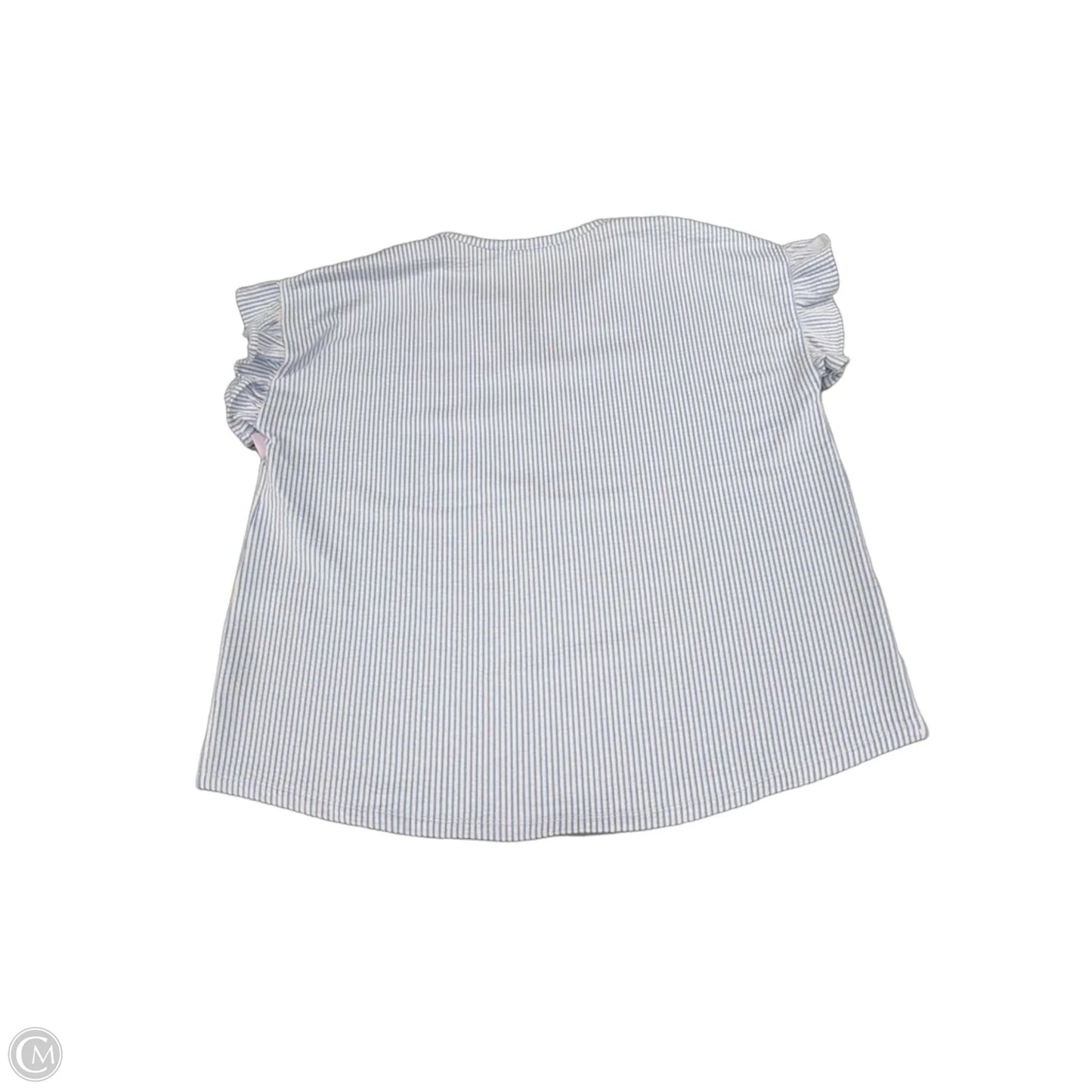Top Short Sleeve By Michael By Michael Kors In Blue & White, Size: Xl