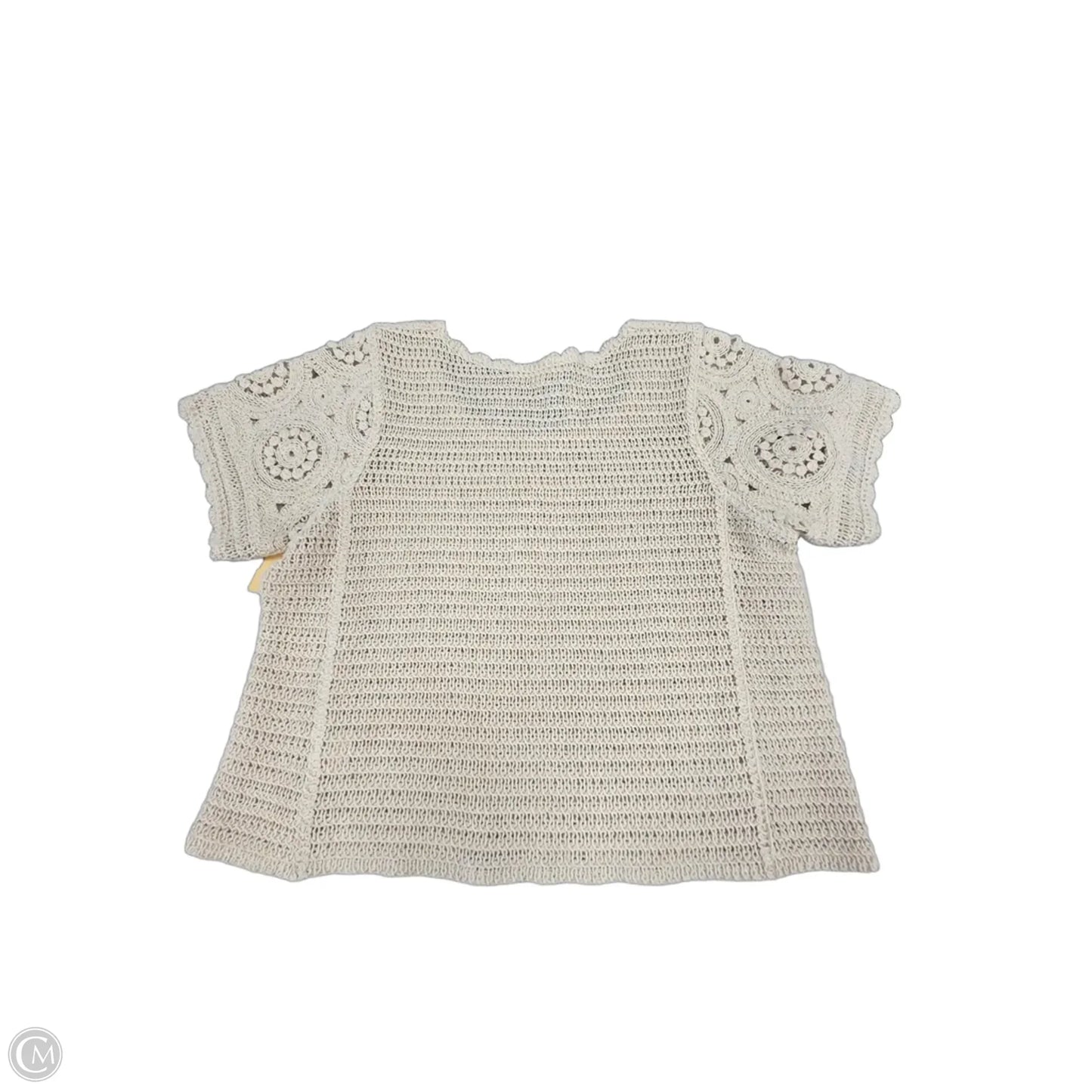 Top Short Sleeve By Solitaire In Cream, Size: S