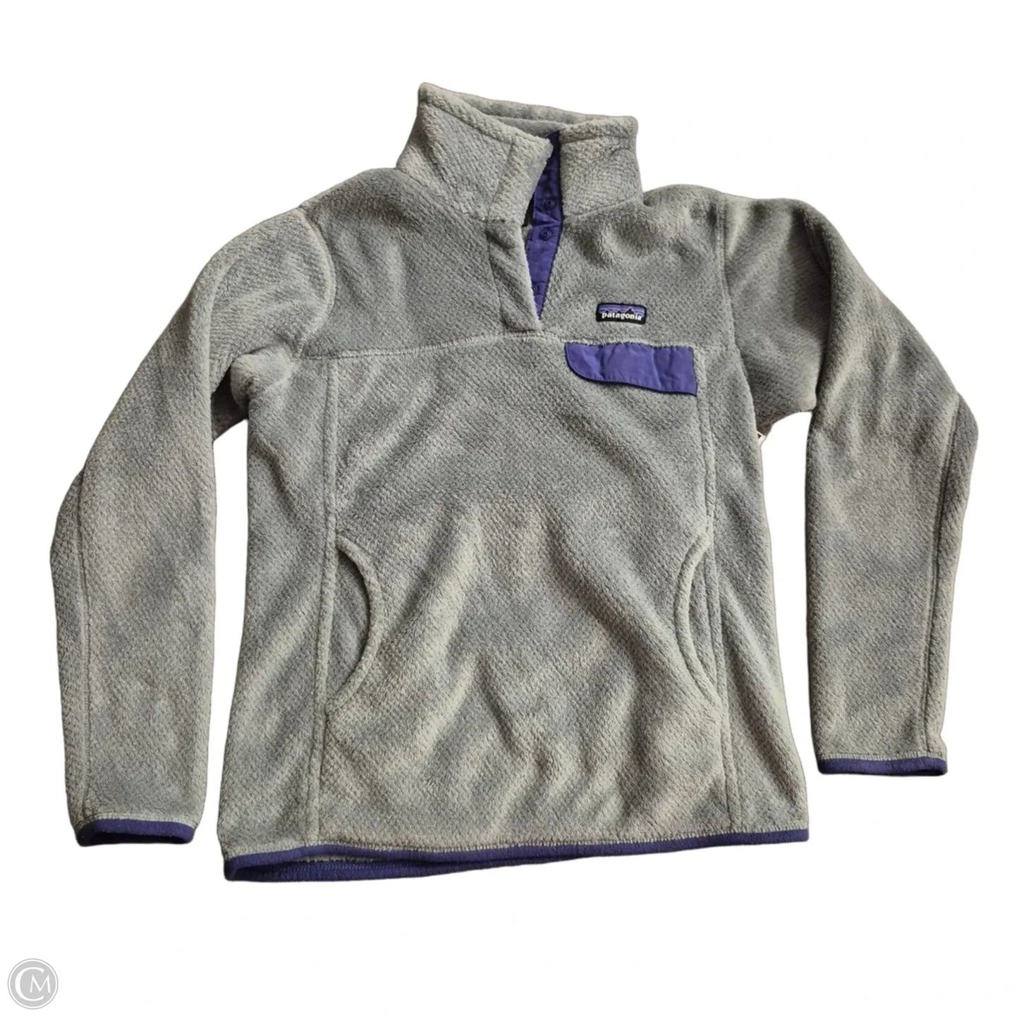 Top Long Sleeve By Patagonia In Grey, Size: M