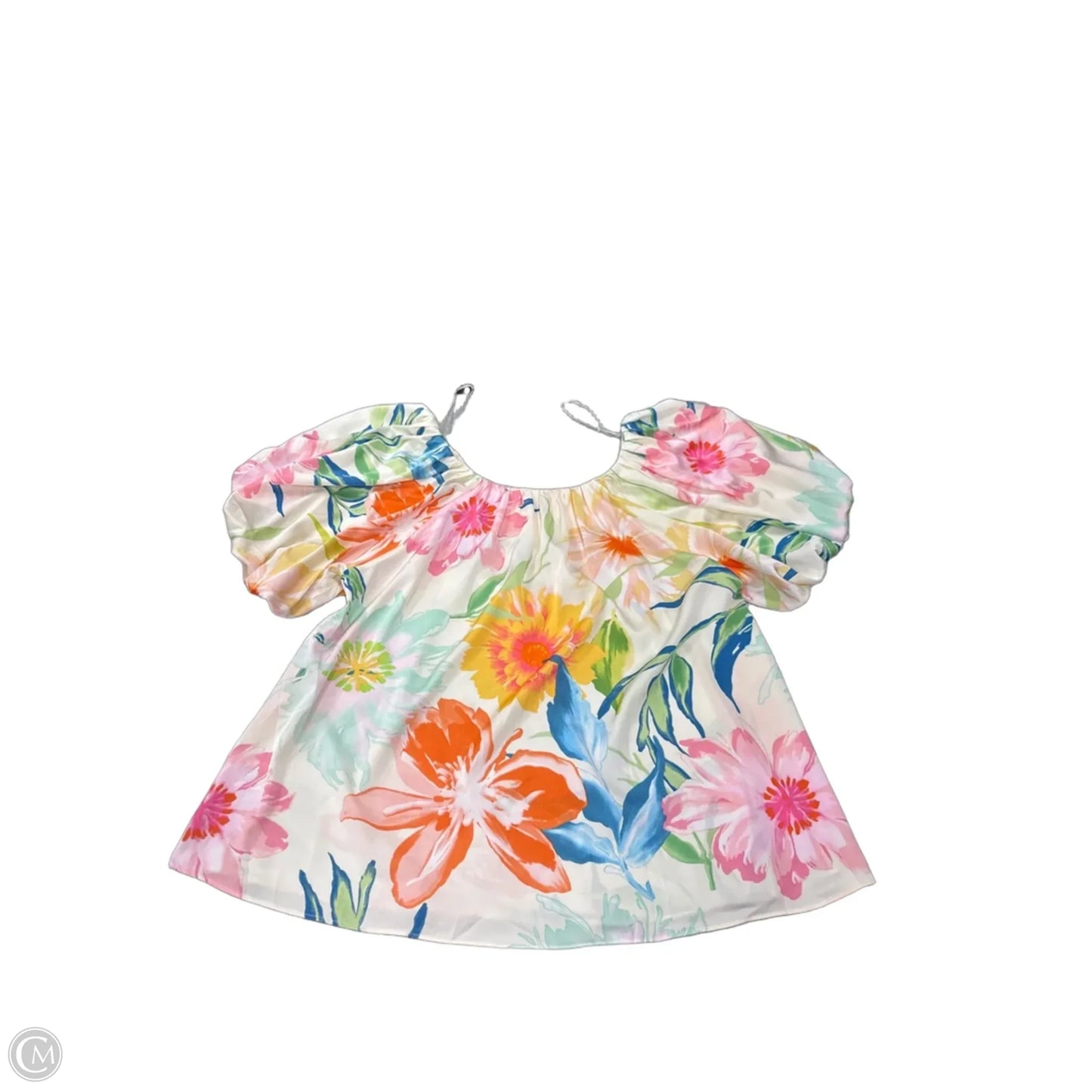 Top Short Sleeve By Umgee In Floral Print, Size: M
